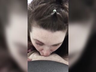 Amateur hot wife deepthroats and stays down on ramrod untill cum explosion in mouth ?