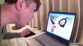 japanese step-mom caught boy watching porn and help him with first time creampie fuck in uncensored japan porn