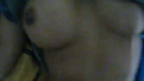 Dirty-minded Indian amateur bitch gets her a bit hairy cunt fucked