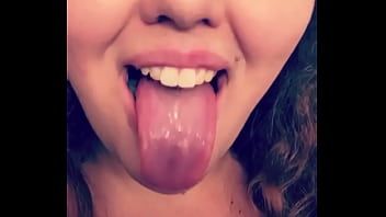 Long tongue church girl