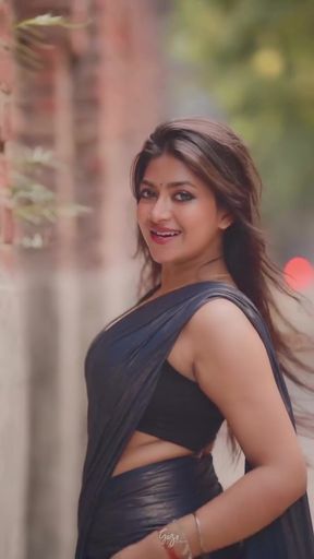 Indian beauty in black dress