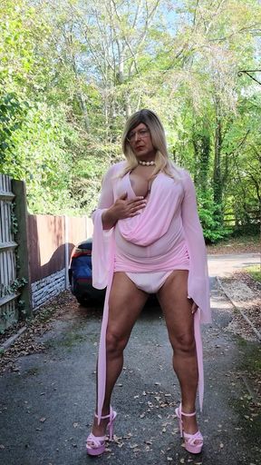 Sexy Crossdresser Kellycd2022 in My Sexy Pink Outfit and Heels
