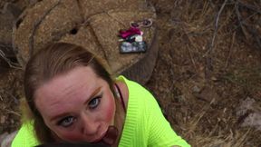 At the park face fucking with a facial