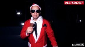 LETSDOEIT #Lullu Gun Christmas Car Sex With Lusty German Brunette