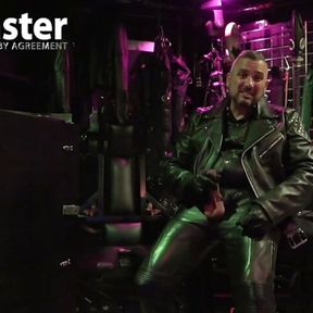 Leather Master humiliates you for your small cock PREVIEW