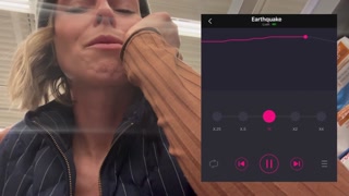 Cumming hard in grocery store with Lush remote controlled vibrator