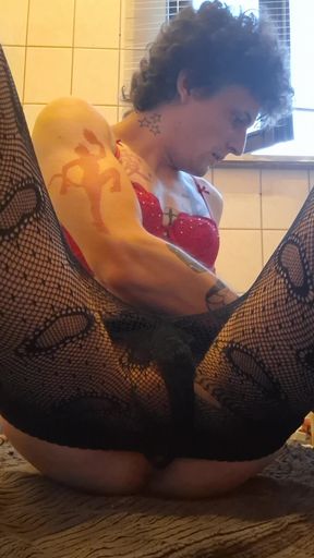 Anal steching and cum eating