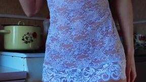Neighbor's wife gets her ass fucked in the kitchen