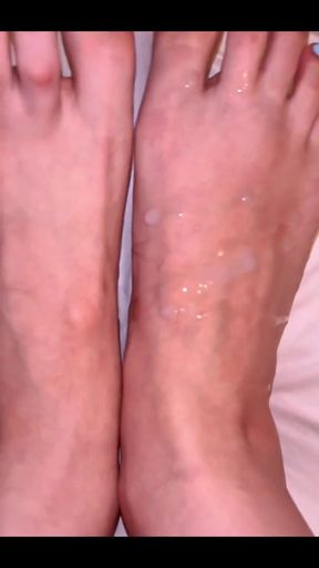 Feet in Cum