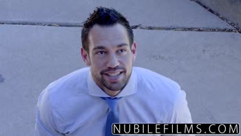Johnny Castle's College Threesome: Petite Petals Swap Spit and Suck