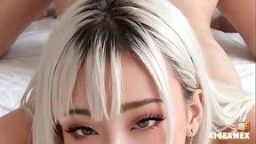 Fucking step sis blonde in the room | Anal sex and small pussy and ass | Virtual Sex [AI generated]