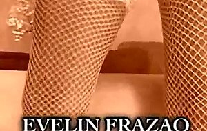 Trans in fishnet stockings penetration
