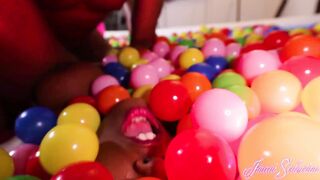 Imani Seduction Getting Her Snatch Beat Up - BALL PIT