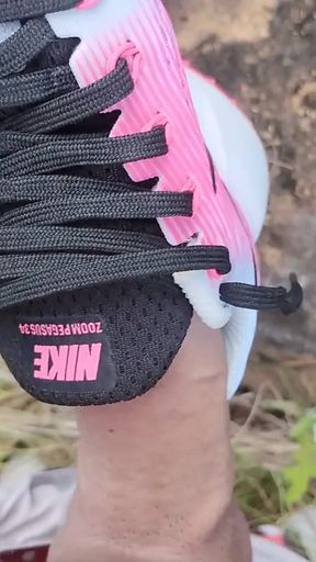fucking and cumming inside Nike Zoom Pegasus Sneaker outdoors with fleshlight   Clip 1