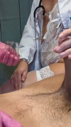 DOCTOR Swallows Patient's Cum (FFM Threesome)