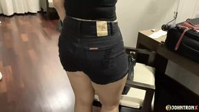 JohnTronX - Tattooed Asian bitch creampied after a hardcore doggystyle fuck