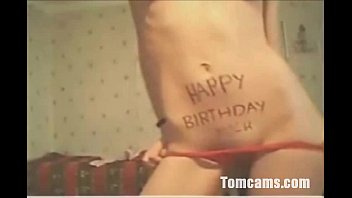 Happy teen live on webcam