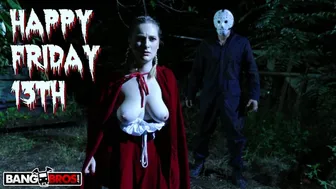 Kara Lee encounters masked J Mac in woods and takes his big dick
