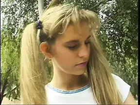 Little American slut deepthroats hard cock and gets analed