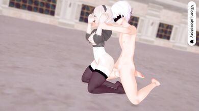 Blonde cartoon gets fucked rough in 2D fantasy