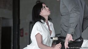 Short haired perfect babe gets bored with reading and switches to fucking