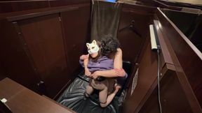 Ntr at an Internet Caf - Her Husband Is Nearby While She Gets an Anal Creampie