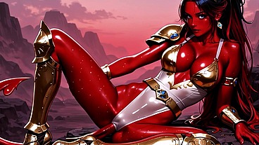 She Is the Queen of Fire, Luring Mortals Into Her Sinful Embrace - AI Generated