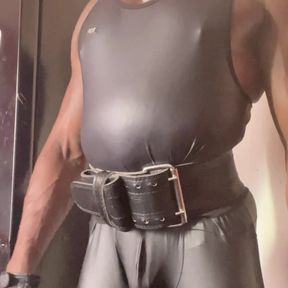 Muscle Kink Smoke Leather Latex & Dildo Cum Sessiont