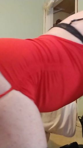 Must-see moment from "Gay.Slut crossdresser suck and fuck with big black dildo"