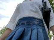 A skirt so short my penis is peeking out