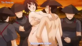 Anime Kunoichi got trapped and fucked on the ass - 02