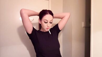 Italian Big Tits Artemisia Love showing her juicy boobs and smoking cigarette fetish OF@ArtemisiaLove101