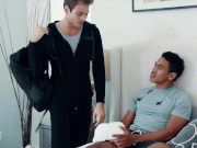 NoirMale - Light skin black athlete fucks white trainer