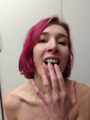 Skinny Slut Double Pussy Penetration and Anal