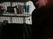 stroking my big dick in the balcony... almost caught