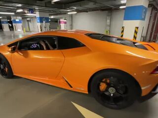 I'm nude in a Lamborghini car. screw me right there!