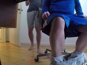 Got Caught Jerking off by My Flatmate and Got My First Gay BJ
