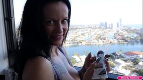 BIG TITS BIG Thick ASS Anal MILF Gets Horny Looking Out Her Balcony View So She Wants To Get Fucked In The ASS Hard Until He Cums In Her ASS with a huge Anal Cream-pie - Melody Radford