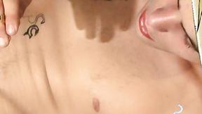 ”Blowing smokes before jerking off my creamy cum on the floor”