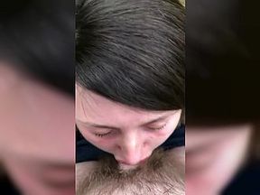 Gagging on daddies cock