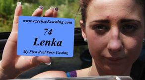 Lenka at her first porn casting