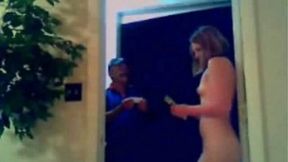 Young webcam bitch gives me kinky show flashing her body to pizza guy