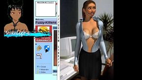 Up the wazoo - Found this game where you mess a office lady and it is something with very old style type internet
