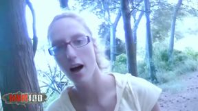 Starla-candy Beautiful French Blonde Starla Candy Pees in the Woods Then Sucks Terry's Cock
