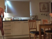 early morning Wank in the Kitchen