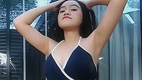 Asian teen 18+ In Black Bikini