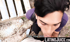 LatinoJuice.com - Straight guy Ariano maintains eye contact with me while he blows my big dick