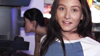 UNLEASH THE BEAST Petite Teen Veronica Church JOLTS AND RIDES GIANT PRICK IN BROAD DAYLIGHT!