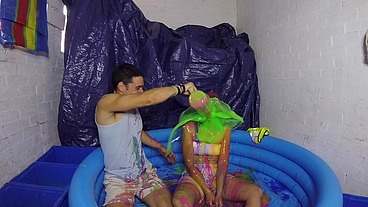 Gunged for the First Time (WAM, Wet and Messy)