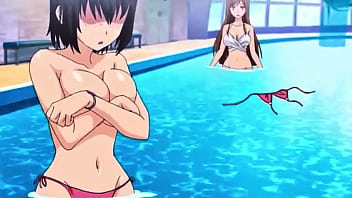 Pool Day With The Girls Then Rough Sex In The Locker Room - Hentai